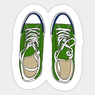 Green sneakers Sticker